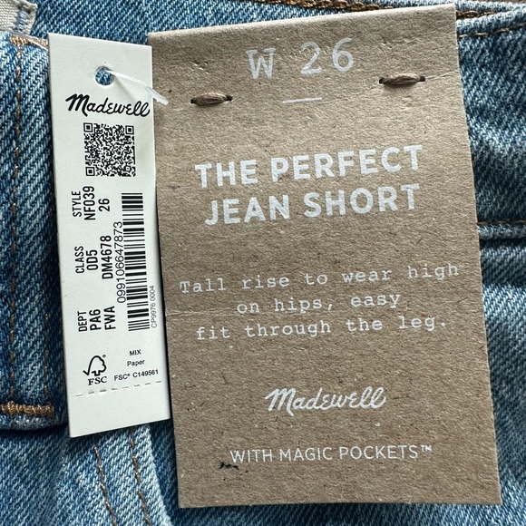 Madewell The Perfect Jean Short in Fiore Wash: Destroyed Edition - Picture 3 of 6